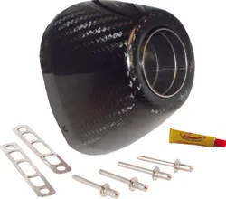 FMF RCT Replacement End Cap Kit Carbon Fiber