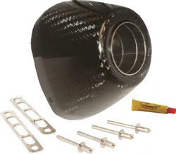 FMF Dual F4.1 Carbon Fiber Replacement End Cap Kit 2 Pieces