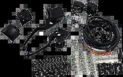 DS Black 9/16in Brake Master Cylinder Handlebar Control Kit
