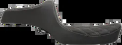 DS Black Vinyl Silver Double Diamond Stitch Predator III 2 Up Seat