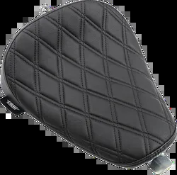 DS Black Vinyl Double Diamond Stitch Bobber Solo Seat