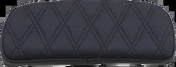 DS Black Leather Double Diamond Stitch King Pak Backrest Pad