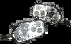 Moose Chrome LED Headlights Left Right Pair