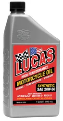 Lucas Synthetic High Performance 20W50 Engine Motor Oil 1qt