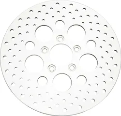 Harddrive Drilled Rear Brake Rotor Disc Stainless Polished 11.5in.