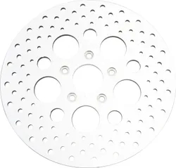 Harddrive Drilled Front Brake Rotor Disc Stainless Polished 11.5in. CS