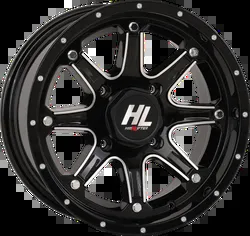 HL4 Front Rear Wheel Gloss Black Machined 14x7 4/110 4+3 10mm