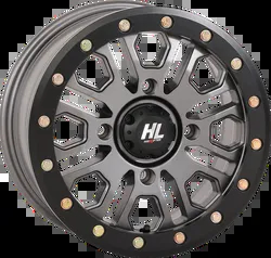 HL23 Front Rear Wheel Gun Metal Gray 14x7 4/156 5+2 +38mm