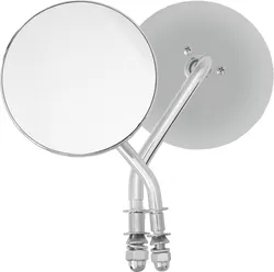 Harddrive Chrome 4in Left Round Side Mirror