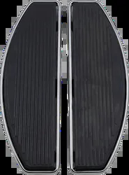 DS Blossy Black Billet Aluminum Driver Floorboard Pair