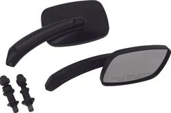 Harddrive Black Rectangle Side Mirror Pair