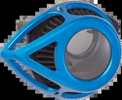 Arlen Ness Clear Tear Air Cleaner Filter Kit Blue Anodized