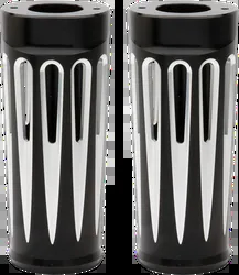 Arlen Ness Aluminum Fork Boot Covers Pair Deep Cut Black 2in. Over