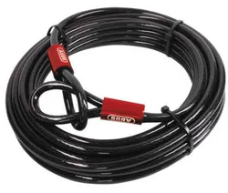 Abus 10/1000 Black Cobra Motorcycle Scooter Bike Looped Steel Cable Wire 33'