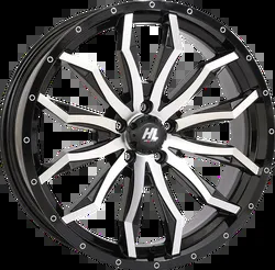 HL21 Front Rear Wheel Gloss Black Machined 20x7 5/4.5 4+3 10mm