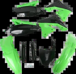 Acerbis Complete Plastic Fender Body Kit OE Green/Black 10-11