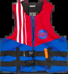 Fly Racing Red White and Blue Neoprene Life Jacket Flotation Vest Adult XSmall