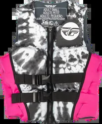 Fly Neon Pink White and Black Neoprene Life Jacket Flotation Vest Womens Medium