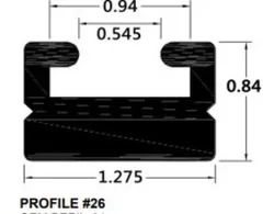SP1 Black Replacement Slide Profile 26