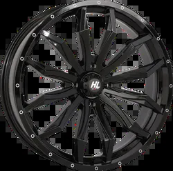 HL21 Front Rear Wheel Gloss Black 22x7 4/137 4+3 10mm