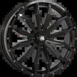 HL21 Front Rear Wheel Gloss Black 22x7 4/156 4+3 10mm