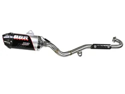 BBR D3 Full Exhaust Muffler Pipe System Stainless Carbon End Cap