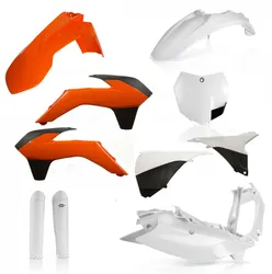 Acerbis Complete Plastic Fender Body Kit OE Orange/White/Black