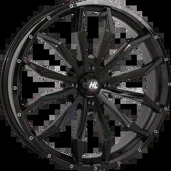 HL21 Front Rear Wheel Gloss Black 24x7 5/4.5 4+3 10mm