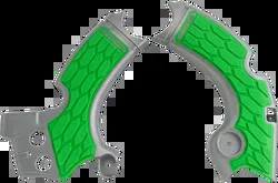 ACERBIS X Grip Frame Guards Silver Green