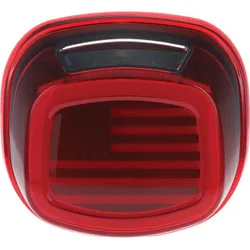 Kuryakyn Flag LED Red Lens Tail Light w Top License Light