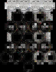 JE Piston Kit Rings Pins FSR STD 80mm Bore 11.5:1
