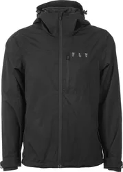 Fly Racing Black Lightweight Pit Hooded Jacket Adult XLarge