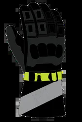 Fly Racing Black Grey Hi Viz Insulated Gauntlet Style Glacier Gloves Mens XXXL