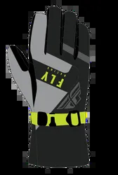 Fly Racing Black Grey Hi Viz Insulated Weatherproof Highland Gloves Mens XSmall