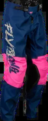 Fly Racing Navy Pink Kinetic Khaos Riding Pant Youth Size 24