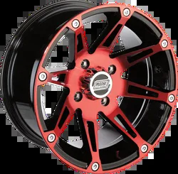 MU 387X Red Front Wheel Assembly 14x7 4/110 4+3