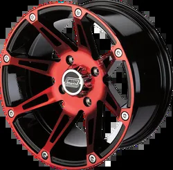 MU 387X Red Rear Wheel Assembly 12x8 4/156 4+4