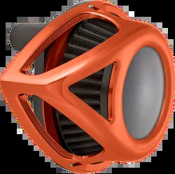 Arlen Ness Clear Tear Air Cleaner Filter Kit Orange Anodized