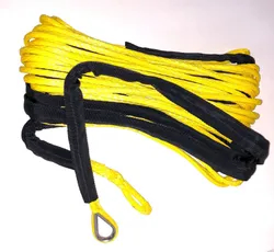 Synthetic Winch Rope 3/16" Diameter X 50ft Yellow