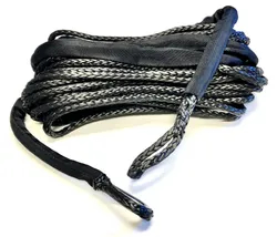 Synthetic Winch Rope 3/16" Diameter X 50ft Black