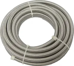 Harddrive Stainless Steel Braided Oil Fuel Line Hose 3/8 25'