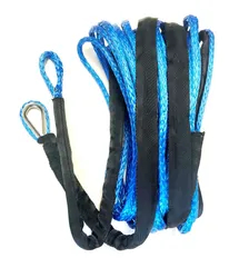 Synthetic Winch Rope 1/4" Diameter X 50ft Blue