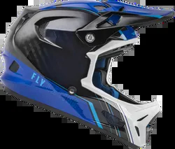 Fly Racing Black Blue White Carbon Fiber WERX R Helmet Youth Large