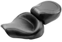 Mustang Black Vinyl 2 Up Wide Touring 1pc Seat