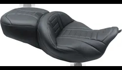 Mustang Black Vinyl Stitched 1 Pc Deluxe Touring Seat