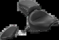 Mustang Black Studded Wide Touring 2pc Seat Backrest
