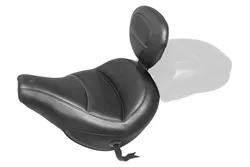 Mustang Black Max Profile Solo Touring Seat w Backrest