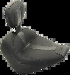 Mustang Black Touring Solo Seat w Backrest