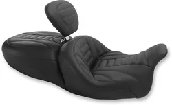 Mustang Black Touring Deluxe 1pc Seat w Backrest