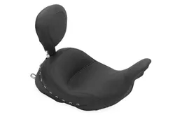 Mustang Black Pearl Studded Lowdown Touring Solo Seat w Backrest